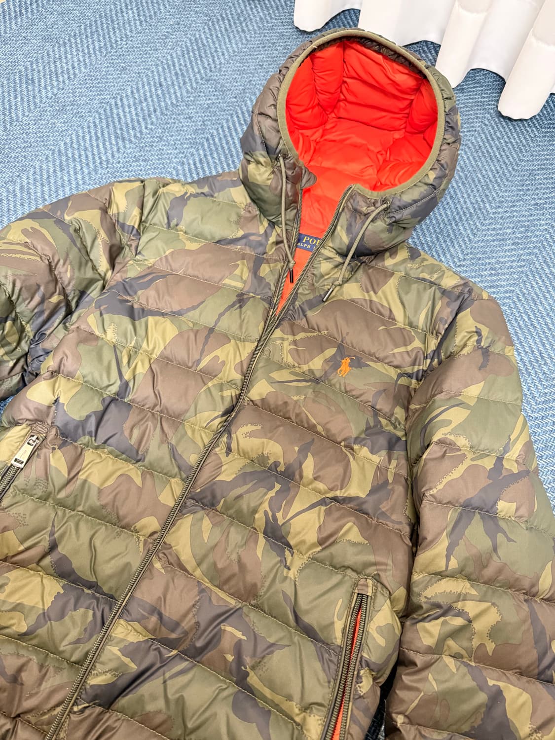 폴로 랄프로렌 카모 경량패딩 패커블 점퍼 덕다운 경량 상품이미지1