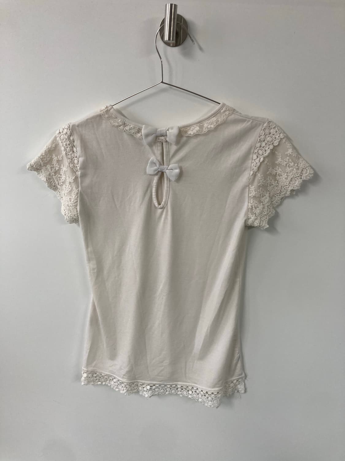 레이스 리본 티셔츠 상품이미지7
