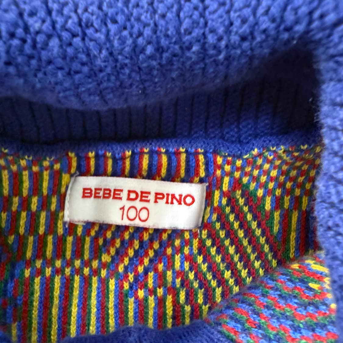 [100] 베베드피노 카드패턴 캐시미어 니트 조끼 0107T1 상품이미지3