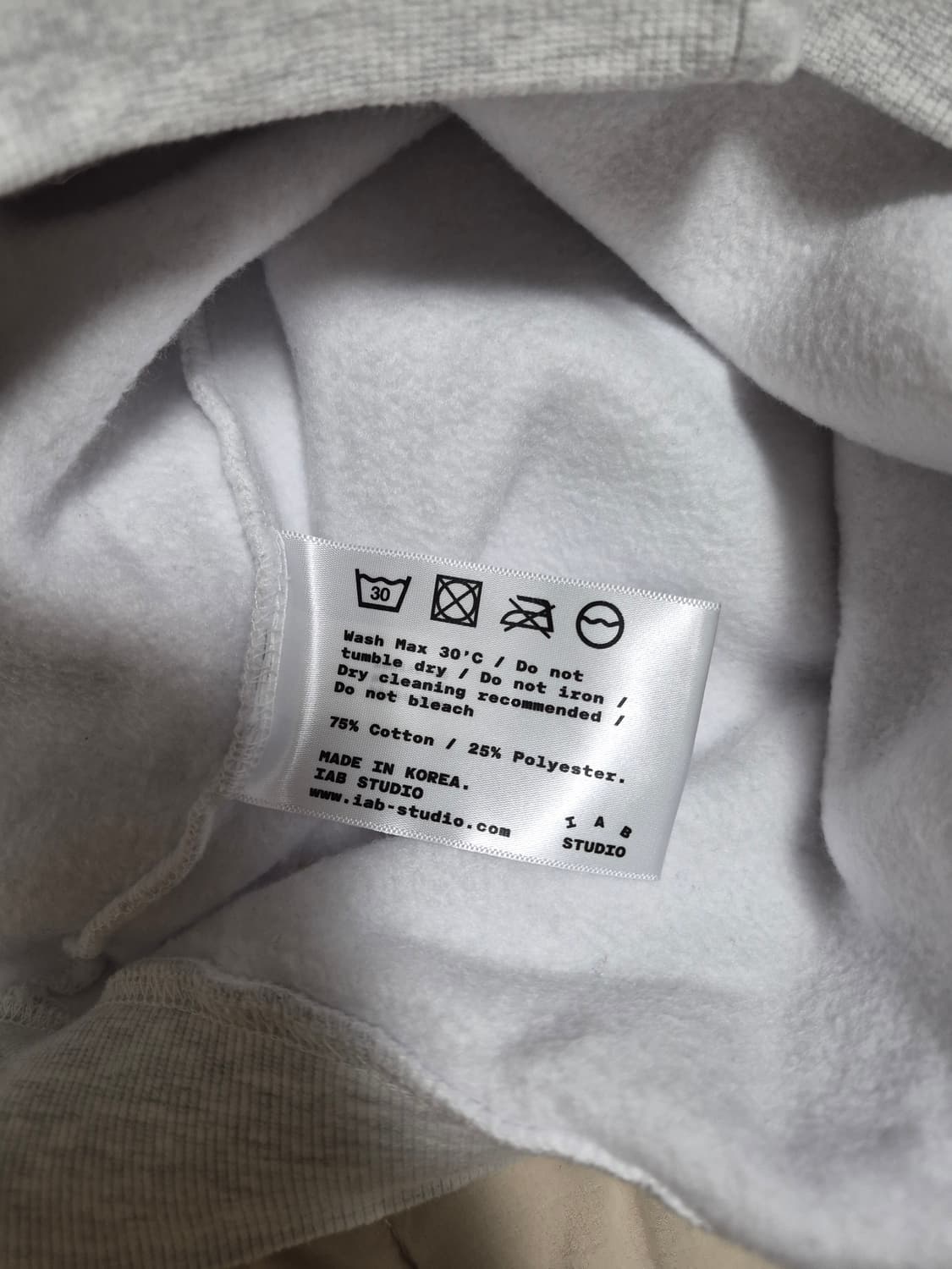 아이앱 스튜디오 후드 라이트 그레이 XL판매합니다 상품이미지4