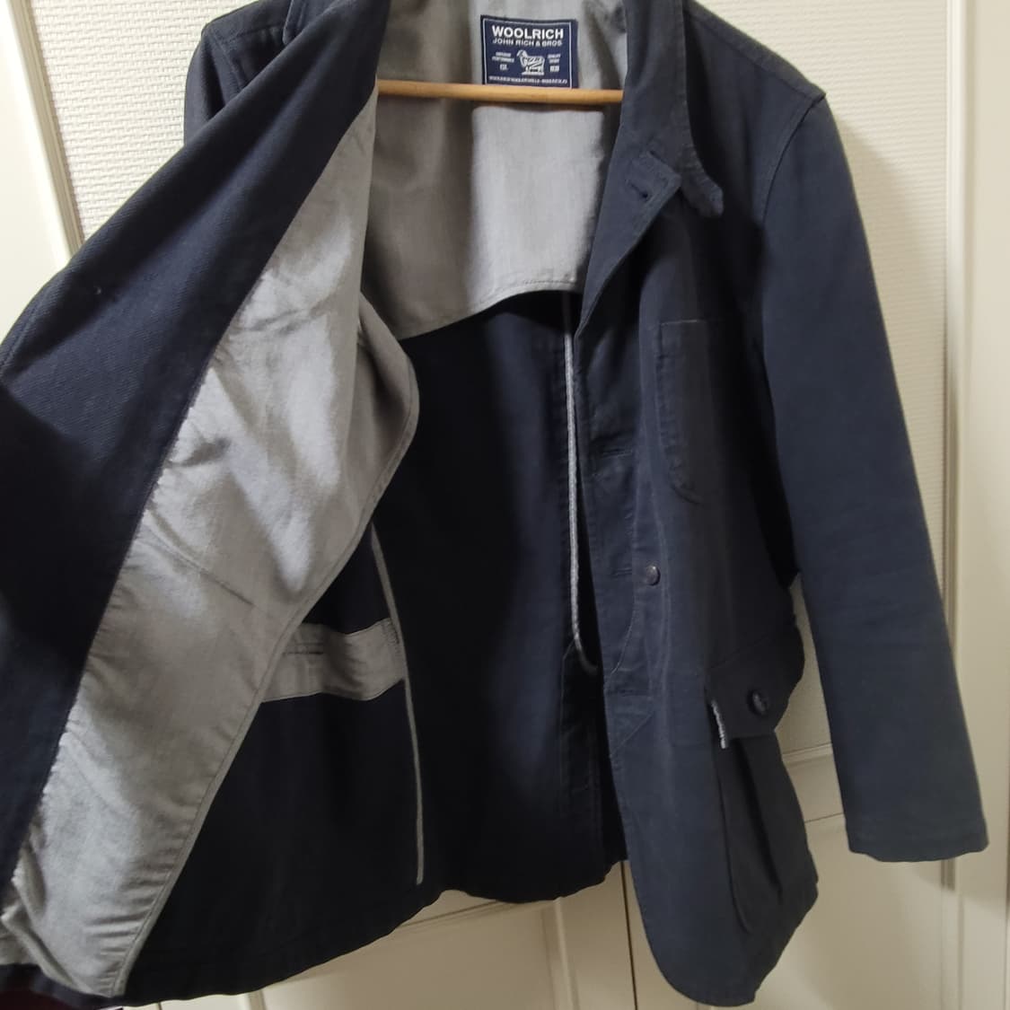 울리치 네이비 면 혼방 자켓 M 사이즈 상품이미지2