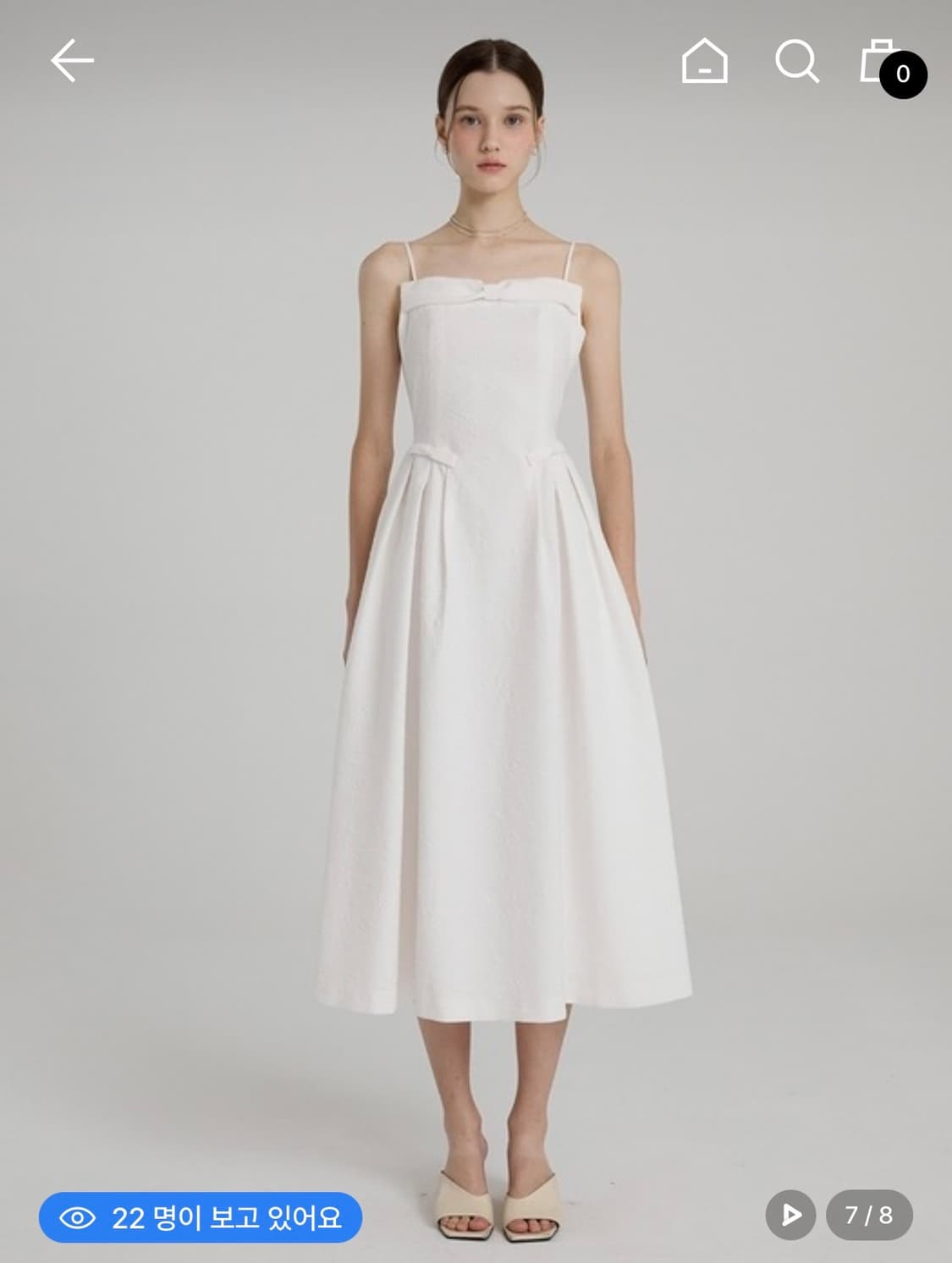 플로움 리본 뷔스티에 드레스 롱원피스 상품이미지1