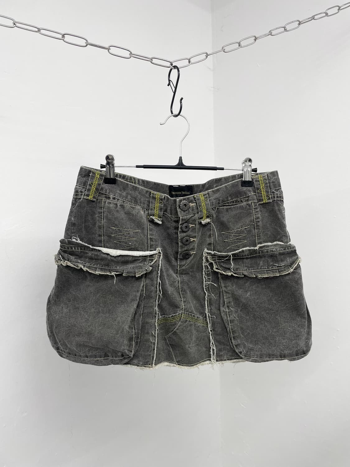 흑청 포켓 스티치 디테일 스커트 상품이미지1