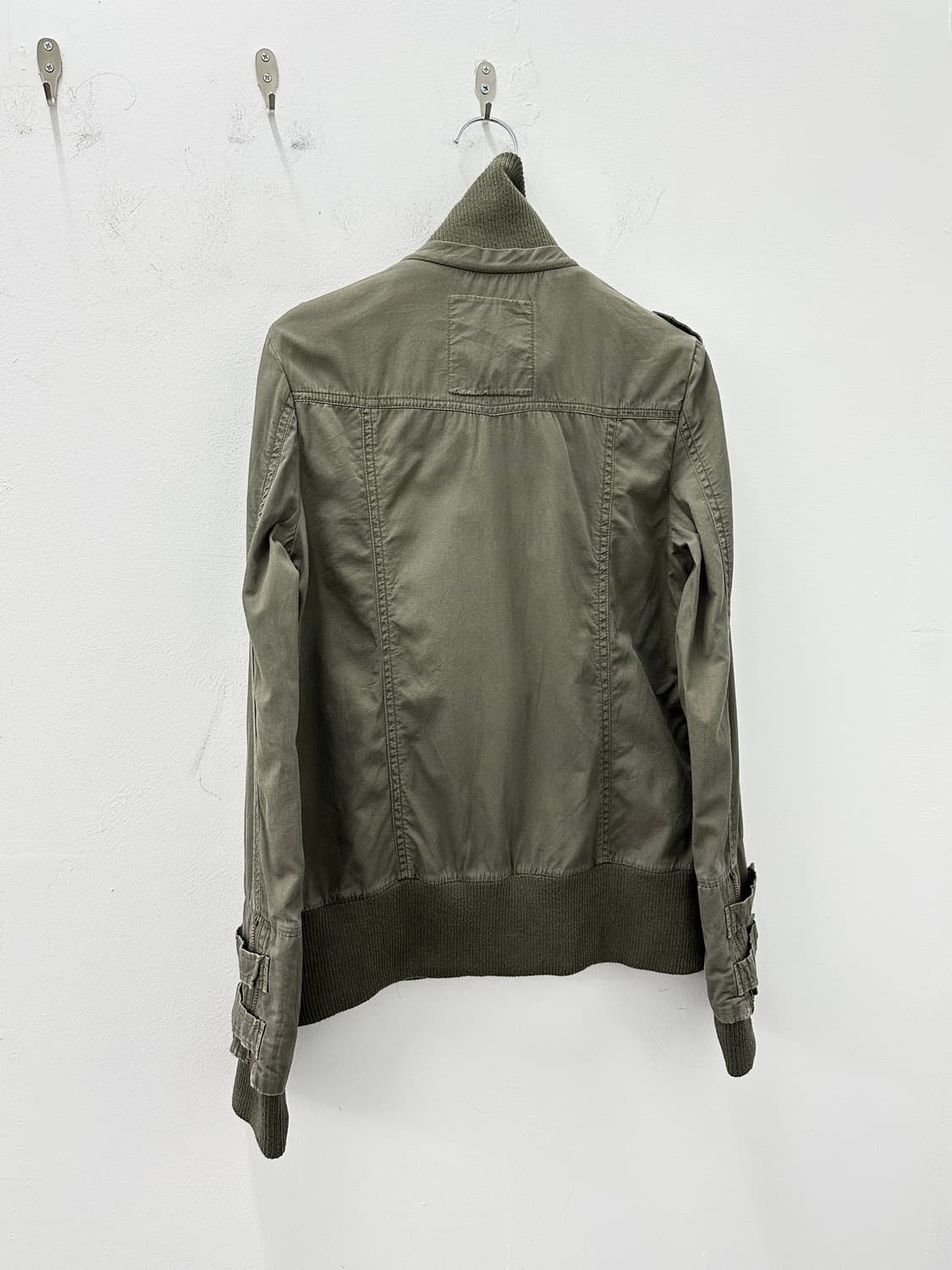 Bondage strap detail khaki high neck jac 상품이미지10