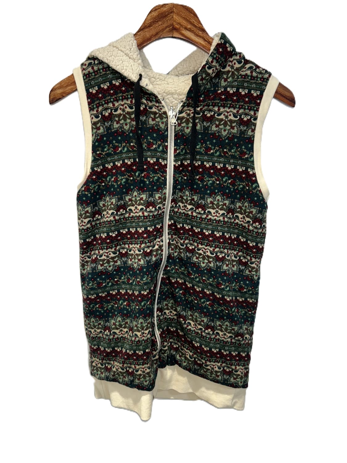 노르딕 플로럴 후드 집업 베스트 상품이미지4