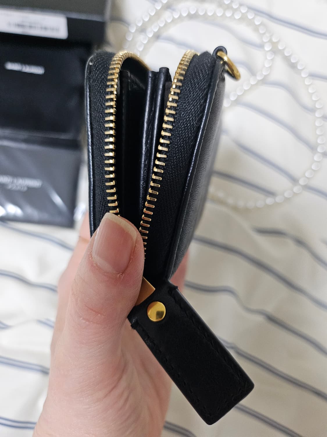 생로랑  지퍼돌이 카드지갑(정품) 상품이미지6