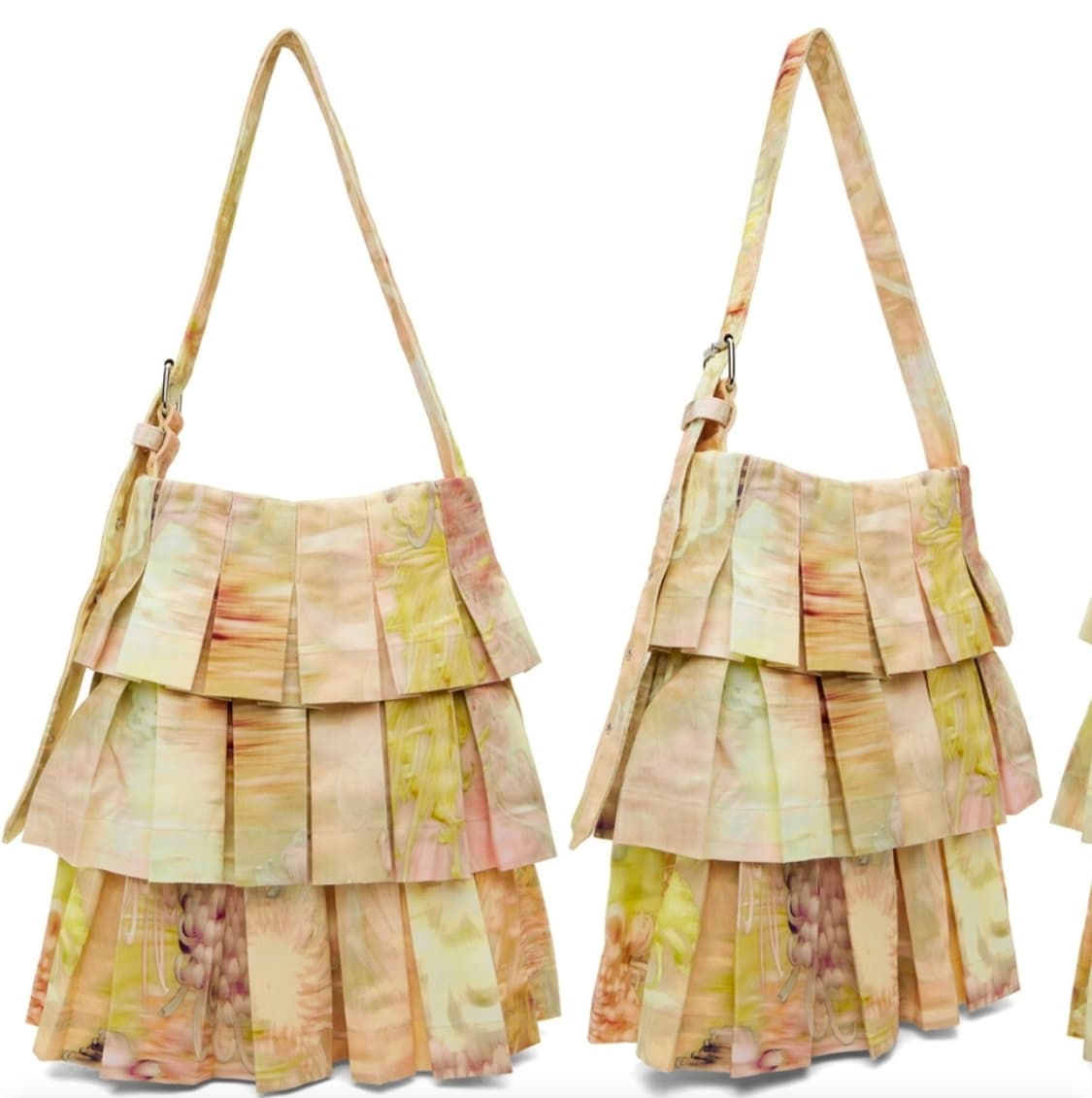 플라워 패턴 숄더백 collina strada 플리츠 데님 크로스백 상품이미지2