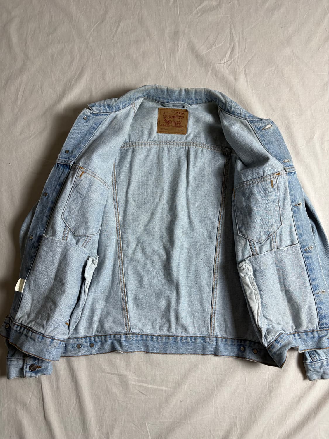 90s Levis 리바이스 데님 트러커 자켓 L 상품이미지3