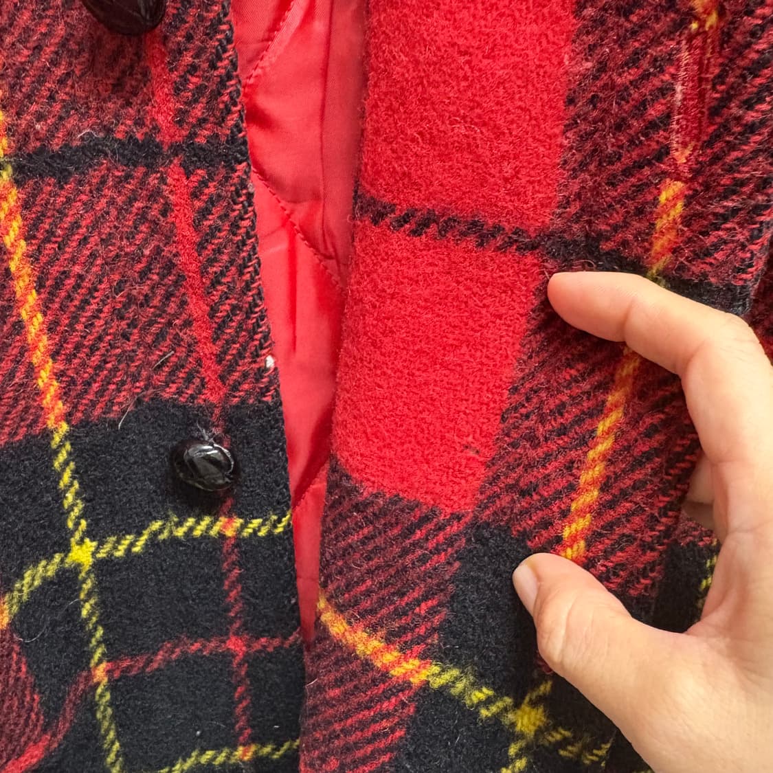 90's Munsingwear 먼싱웨어 체크 워크자켓 블루종 상품이미지8