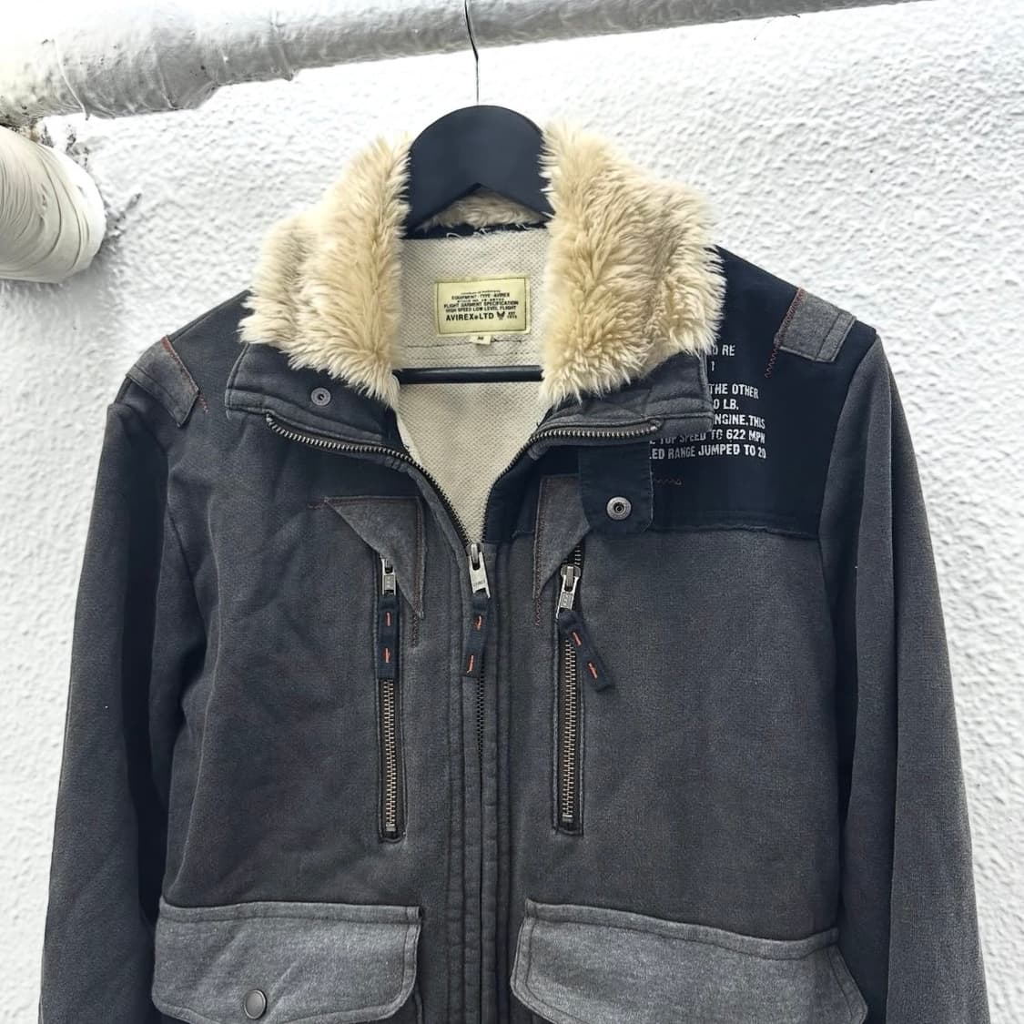 Avirex grunge flight fur jacket 상품이미지5