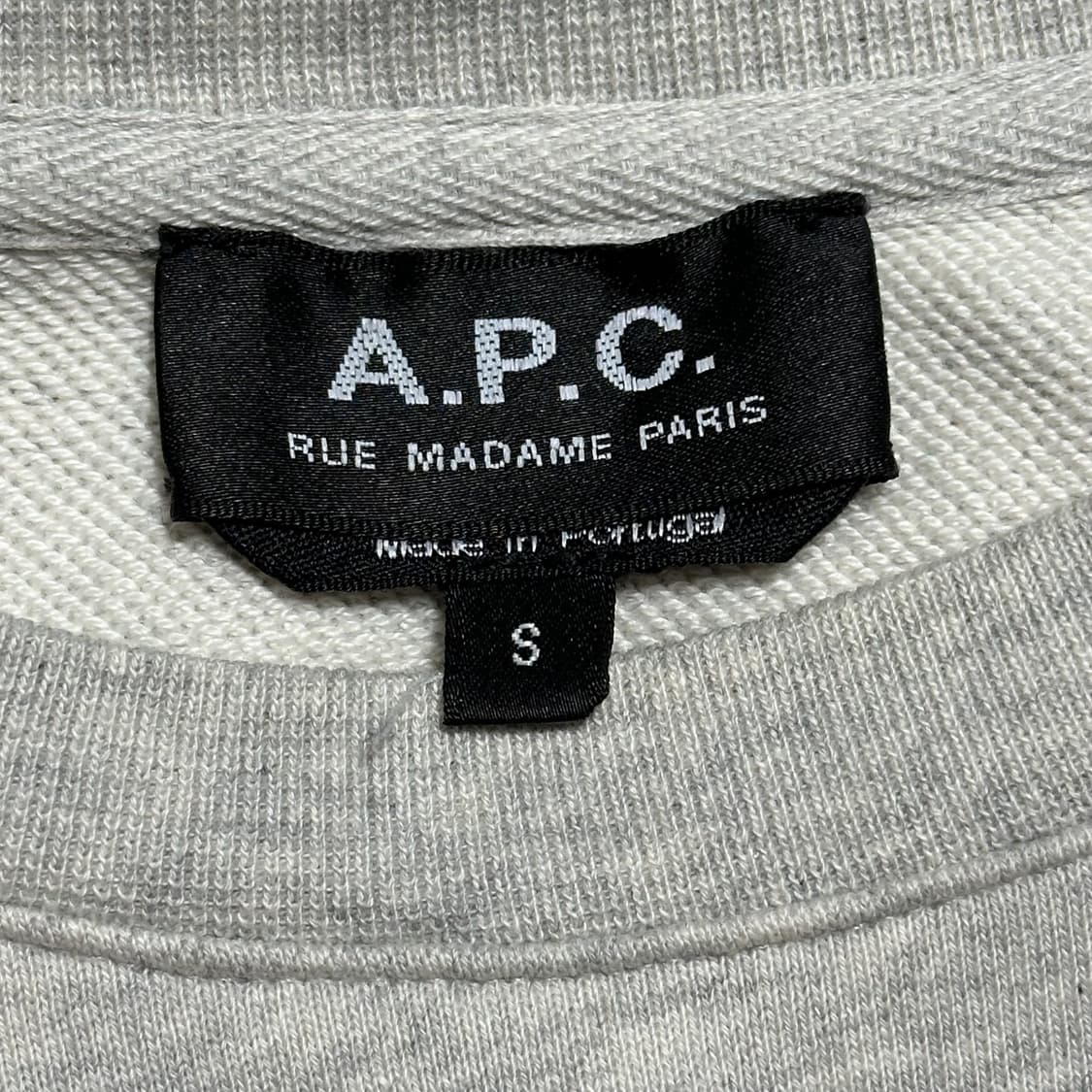 S A.P.C 라이더 로고 라이트 그레이 맨투맨 상품이미지4