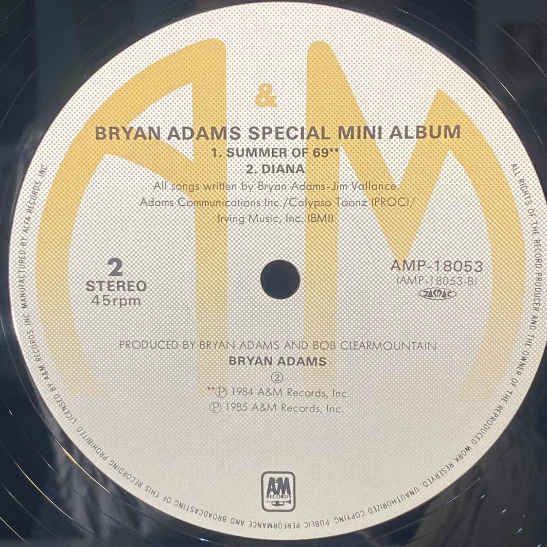 (중고LP-팝록) Bryan Adams -Special Mini Albu 상품이미지5