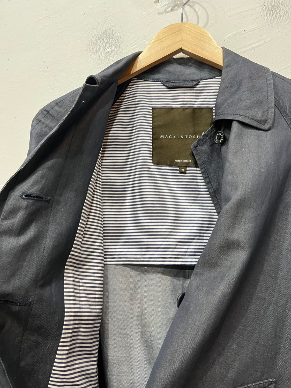 매킨토시 코튼/린넨 코트 Made in SCOTLAND 상품이미지8