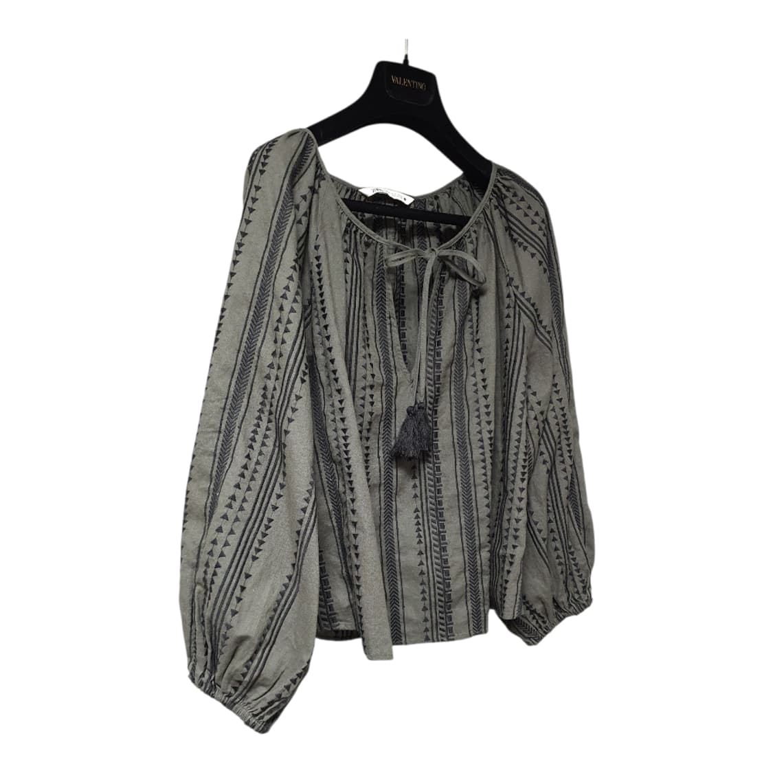 Zara 자라 에스닉 자수 테슬 블라우스 m or s~m 상품이미지2