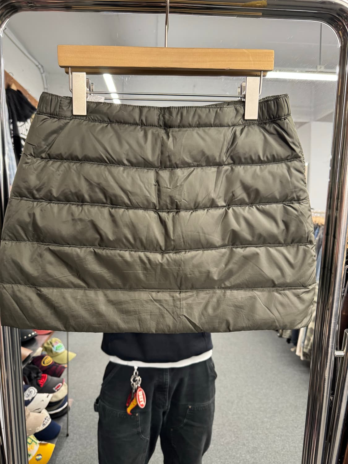 노스페이스 700 카키 패딩 스커트 상품이미지4