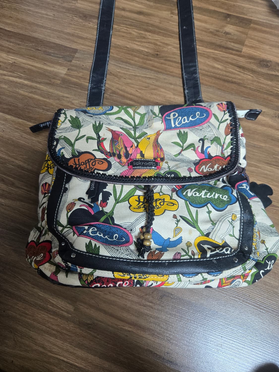 Sakroots 컨버터블 크로스바디 백팩 피스 도브 히피 백 상품이미지1