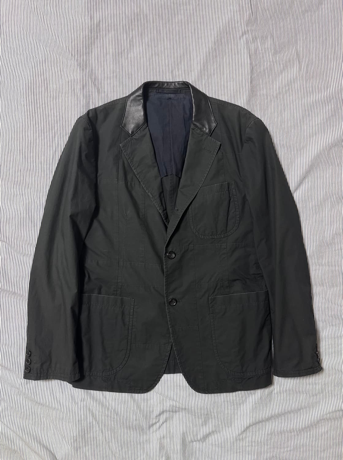 꼼데가르송 옴므 레더 카라 블레이저 자켓 M 상품이미지1