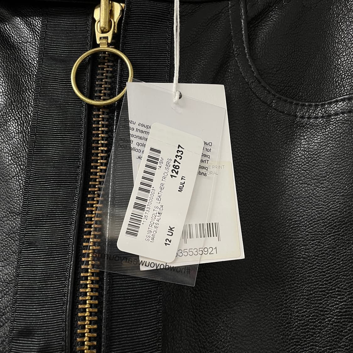 마르케스알메이다 레더 팬츠 12(W) 상품이미지5