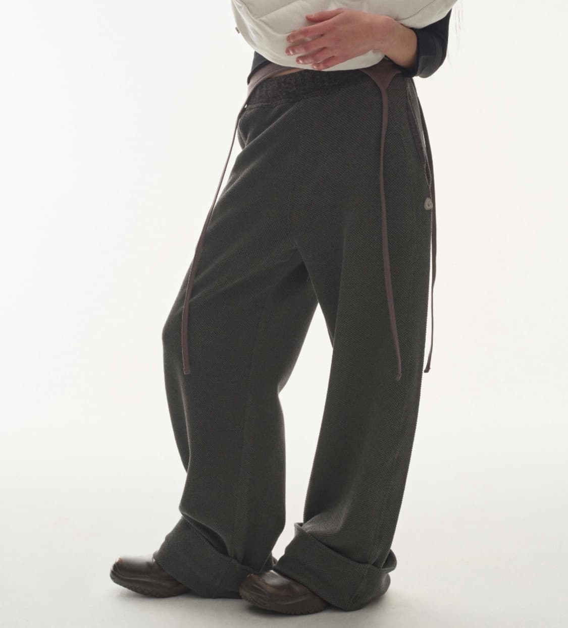 코이세이오 RIBBED BAND PANTS CHARCOAL 상품이미지6