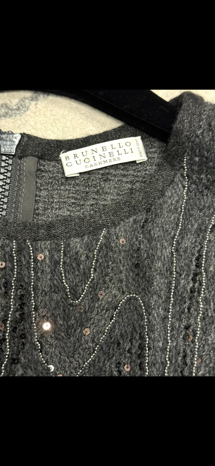 브루넬로 쿠치넬리 여성 캐시미어 스펭글 베스트 XL 상품이미지7