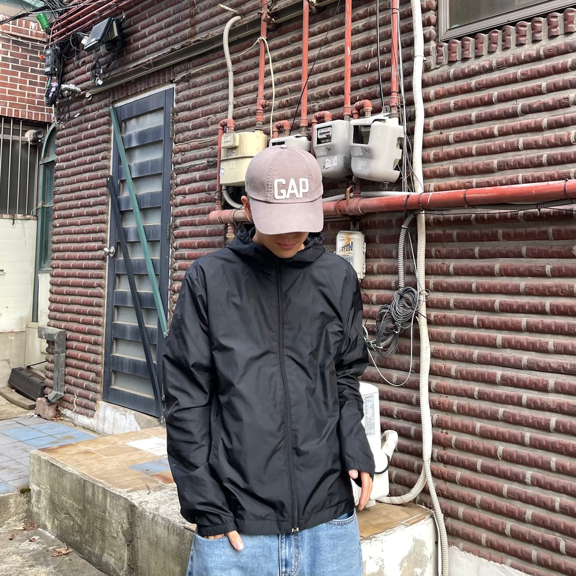 갭 GAP 아플리케 베이지 캡 상품이미지1