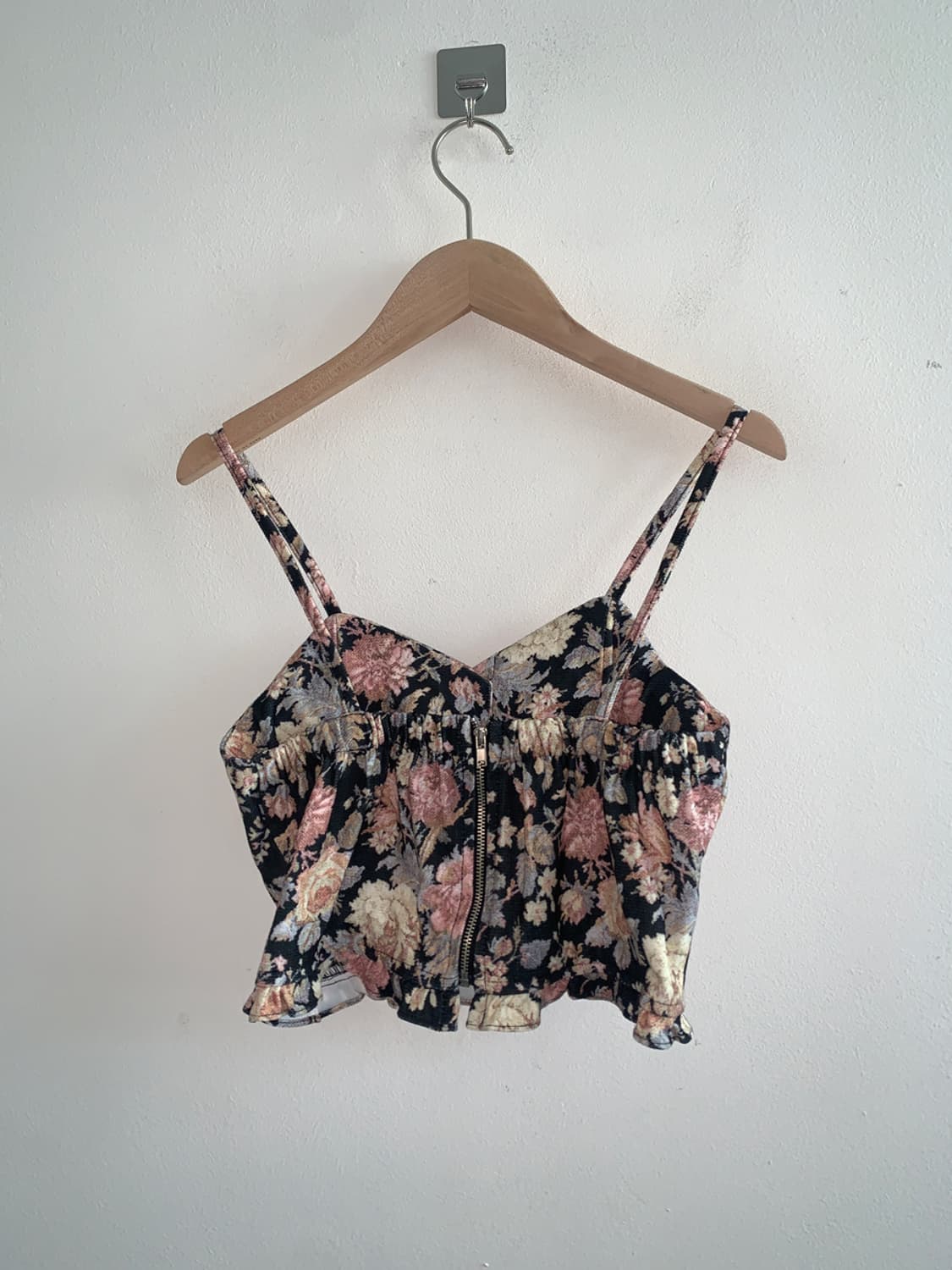 Jacquard back zip up bustier top 상품이미지5