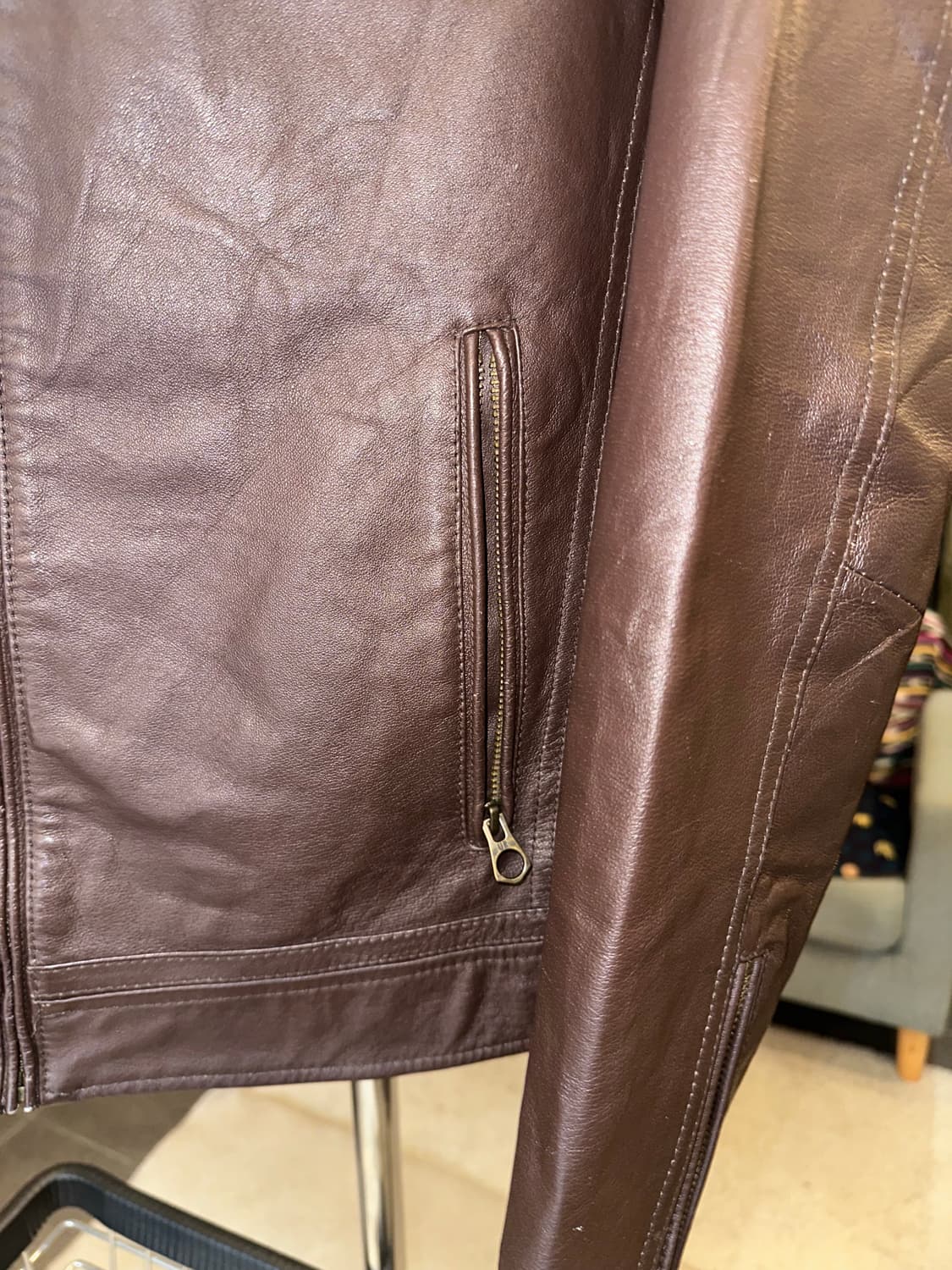 Urban Research brown rider leather JK 상품이미지6