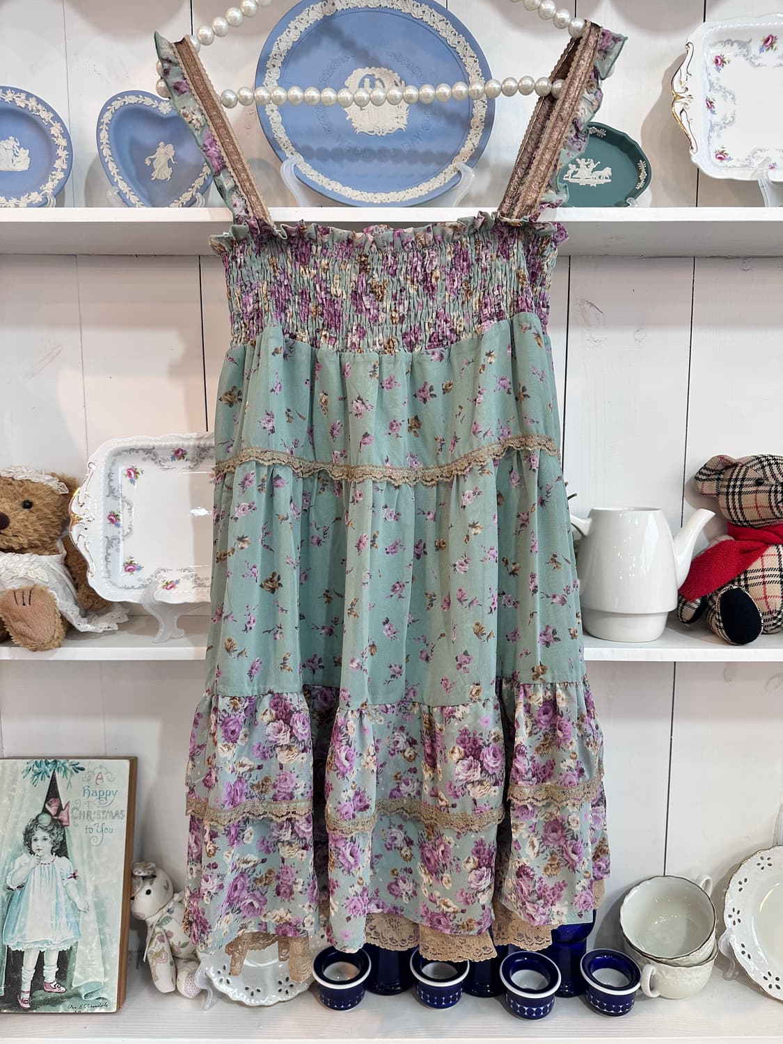 axes femme(액시즈팜) 로즈 플라워 코르셋 쉬폰 원피스 상품이미지8