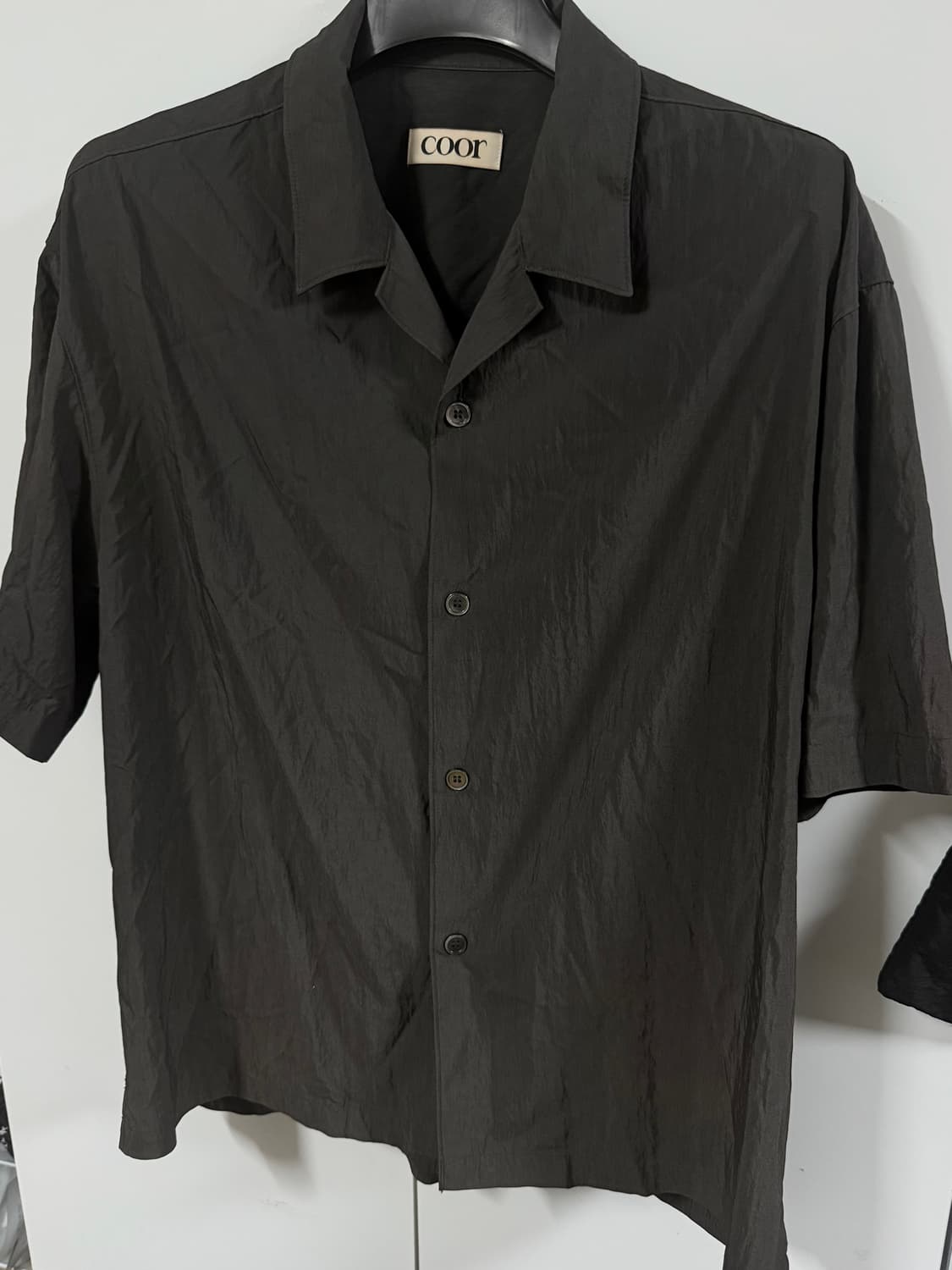 쿠어 내추럴 링클 오픈카라 셔츠 L 상품이미지1