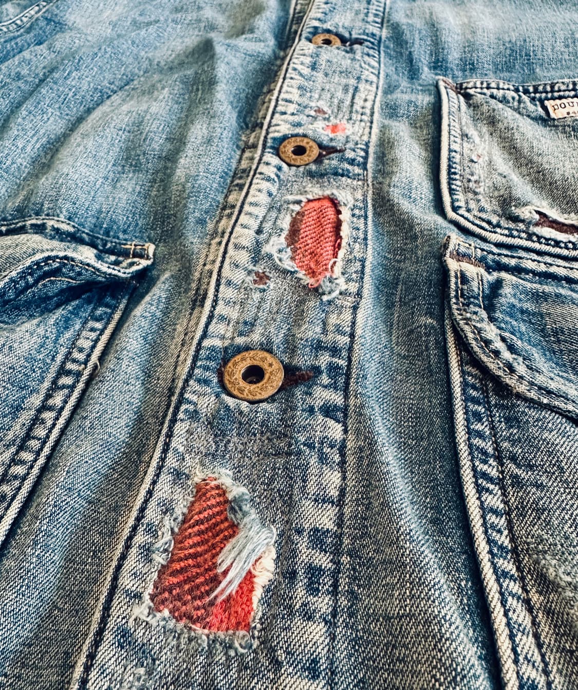 RRL 더블알엘 23FW 리페어드 캠튼 데님 워크 자켓 L사이즈 신품급 상품이미지7