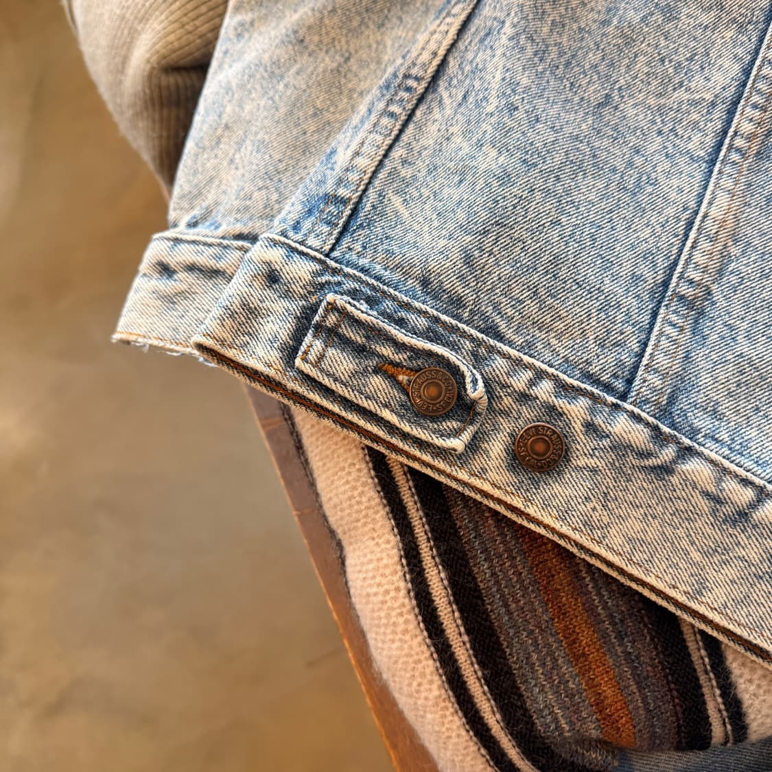 90년대 리바이스 USA 할리데이비슨 AMA 패치업 데님 자켓 청자켓 상품이미지6