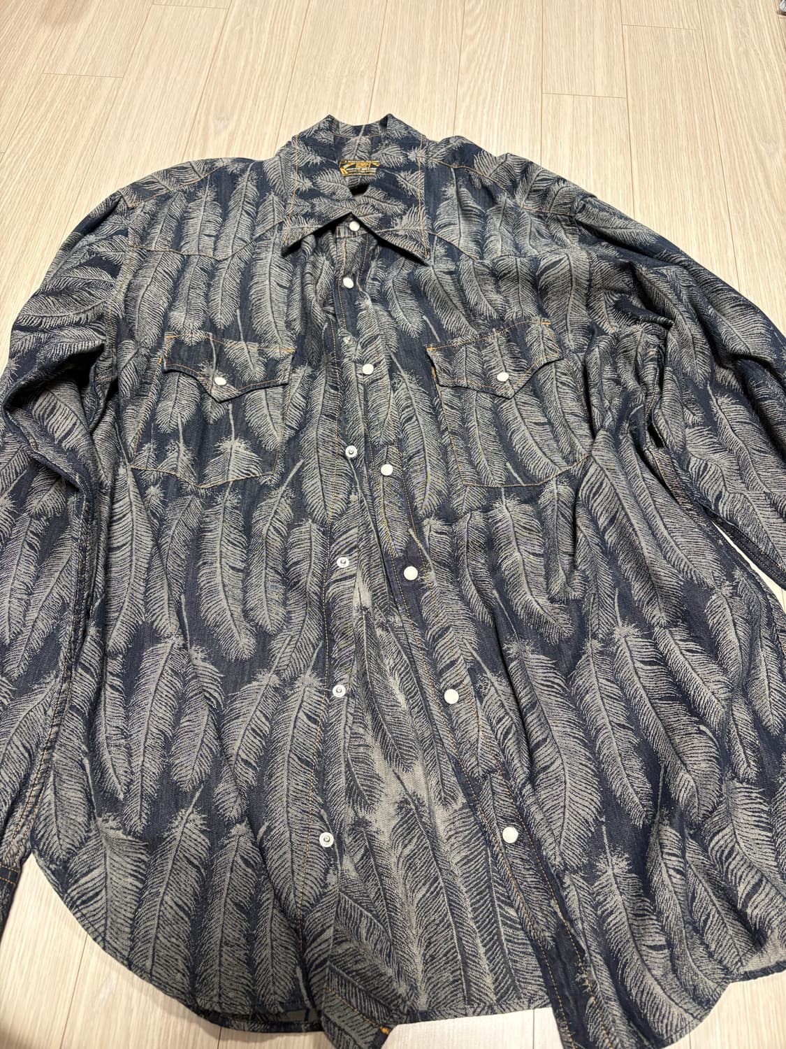 캐피탈 5온즈 맥파이 데님 허스키 웨스턴 셔츠 다크 인디고 4사이즈 상품이미지2