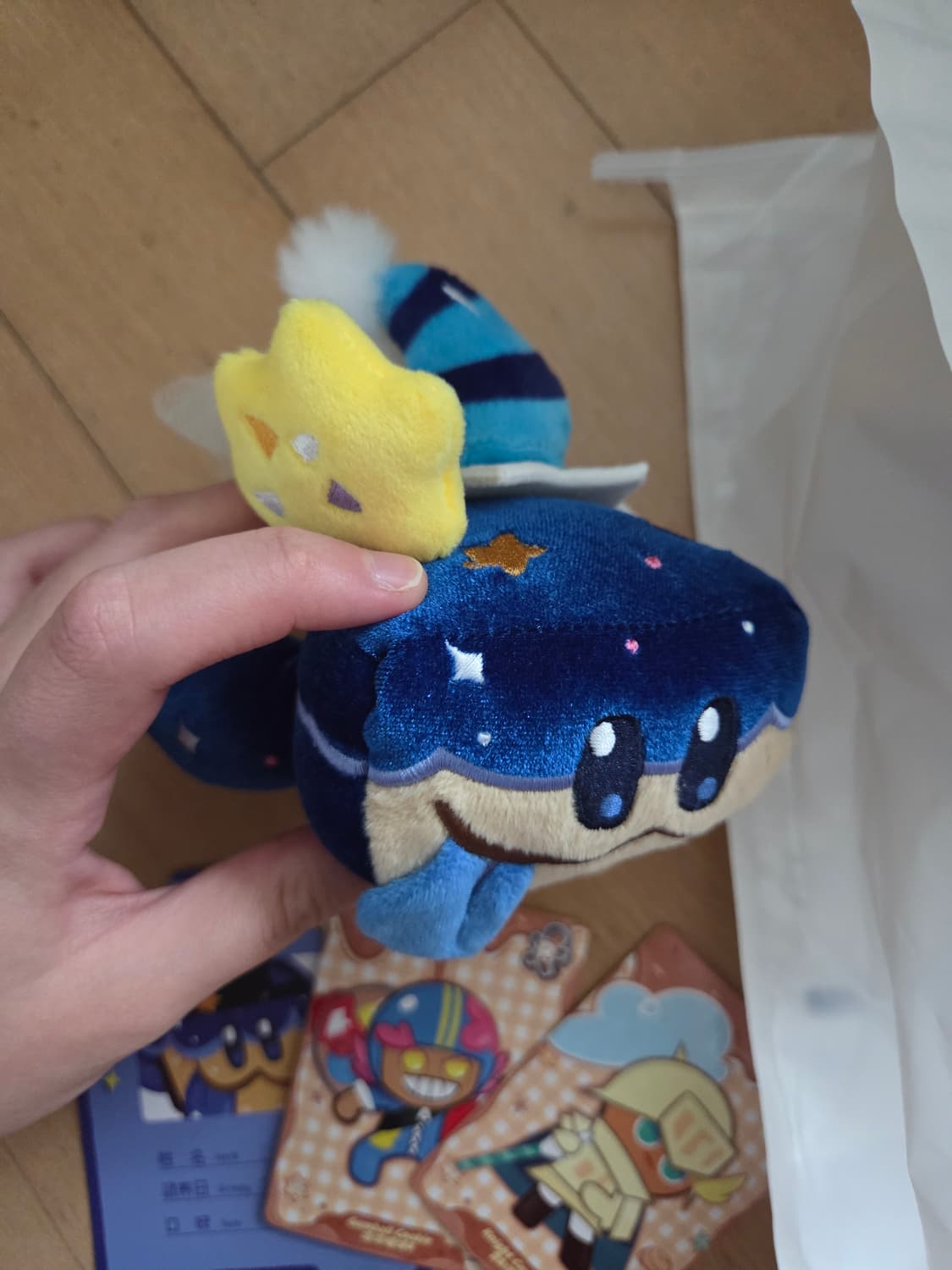 단순개봉현물)쿠키런킹덤 달빛술사 케이크들개 인형키링 상품이미지2