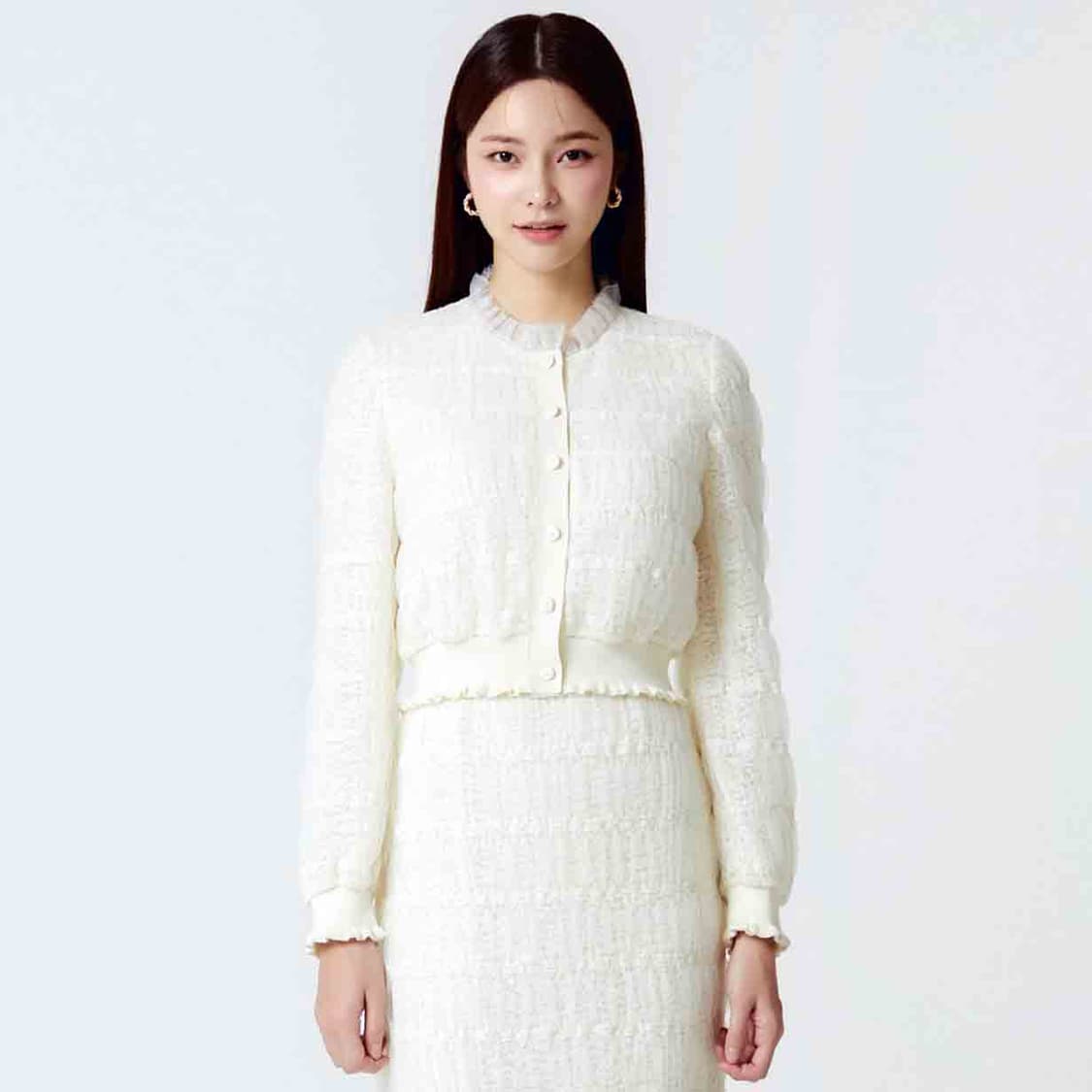 잇미샤(it michaa) 니트블록 레이스블라우스 55 상품이미지2