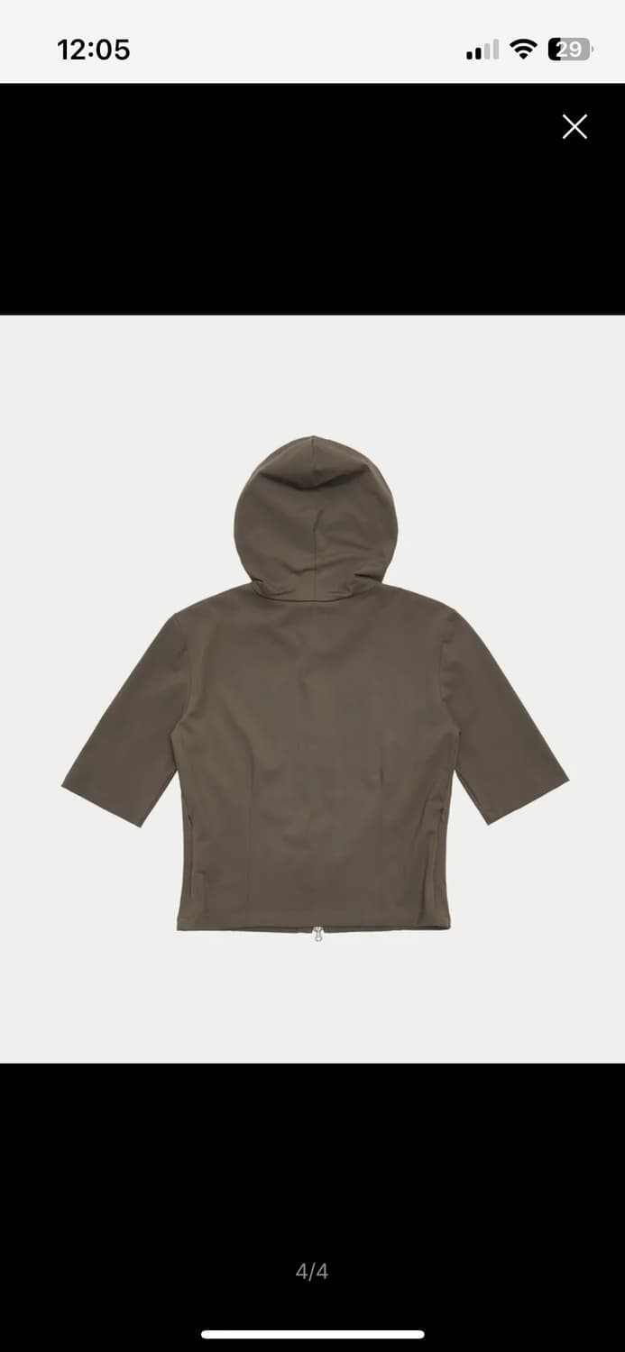 아모멘토 SLIM FIT HOODED ZIP-UP_BROWN 상품이미지4
