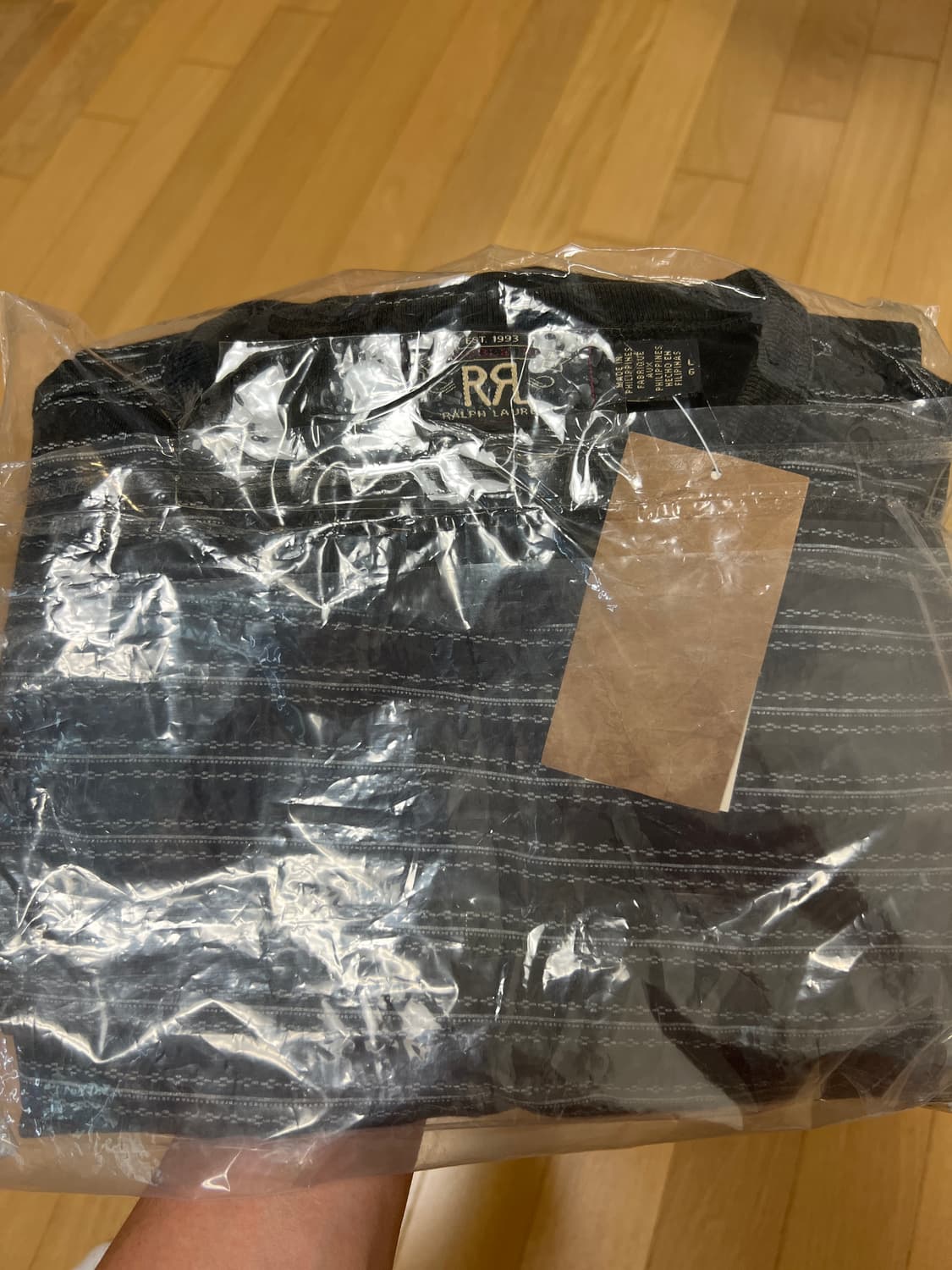 RRL 스트라이프 인디고 티셔츠 상품이미지1