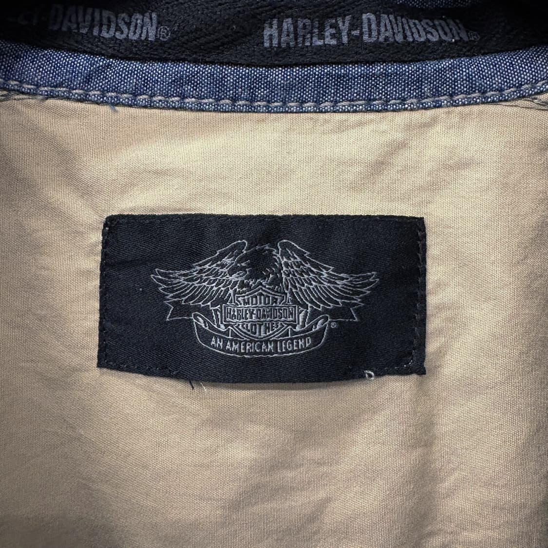10s 할리데이비슨 HDMC 레이싱 헤리티지 #1 데님워크 셔츠 N283 상품이미지6