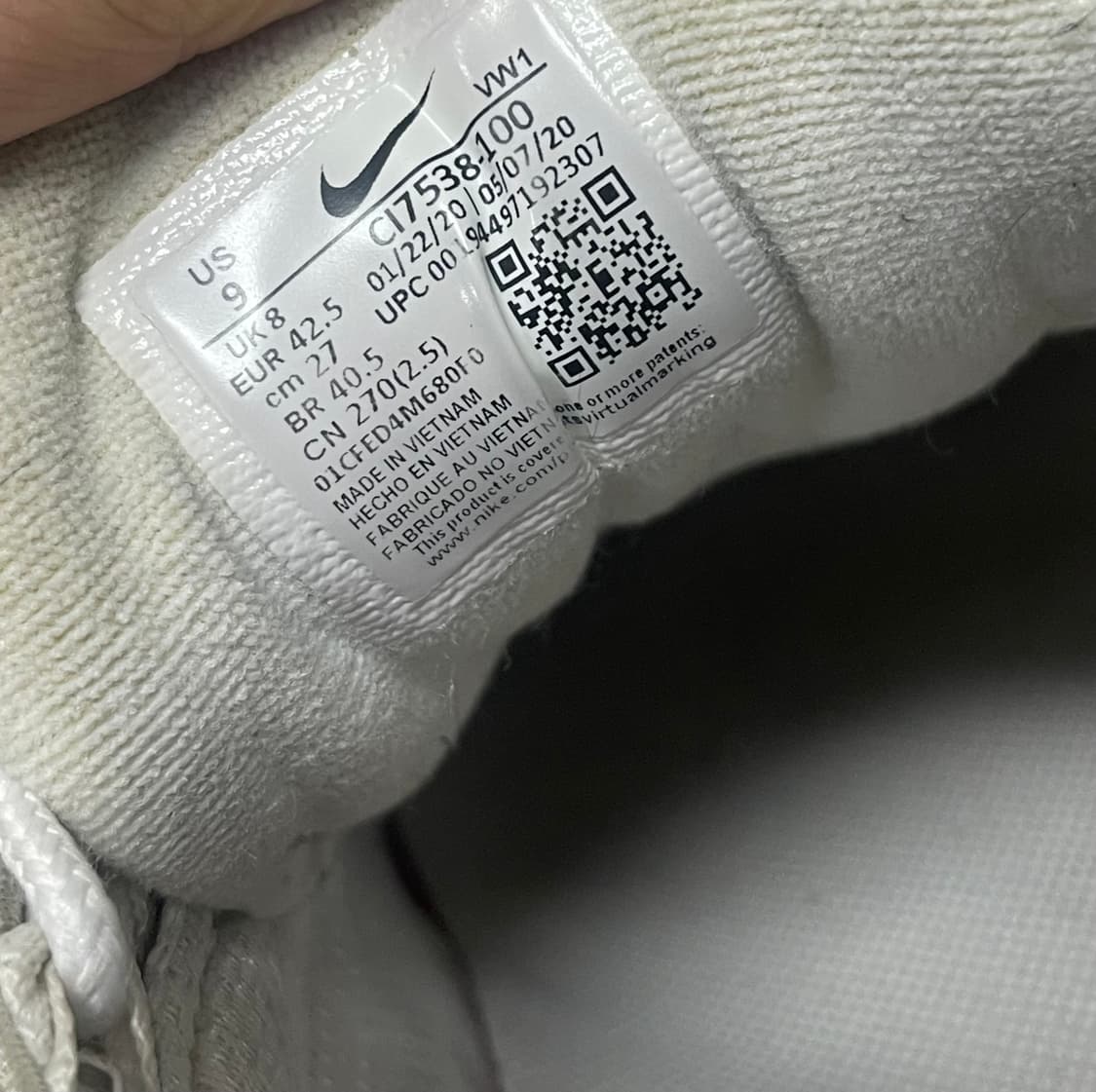 나이키 정품 골프 에어맥스97 화이트 270 상품이미지8