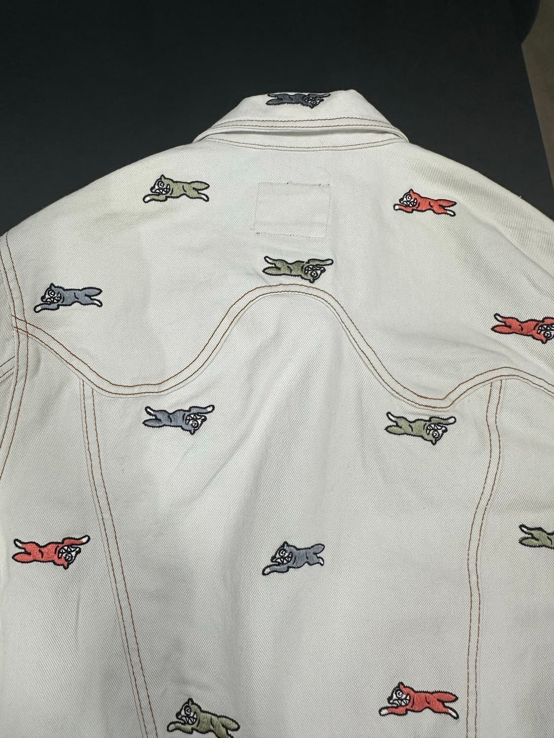 아이스크림 러닝 도그 화이트 데님 자켓 상품이미지5