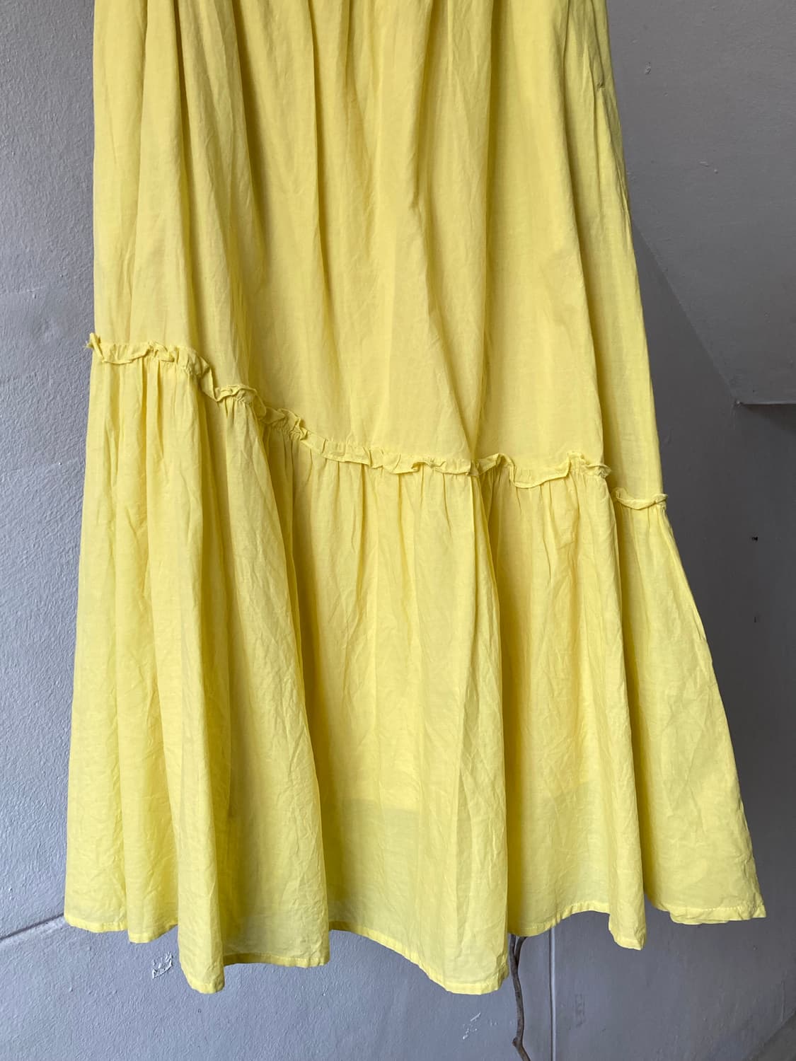 코튼 100 병아리 롱 스커트 상품이미지3