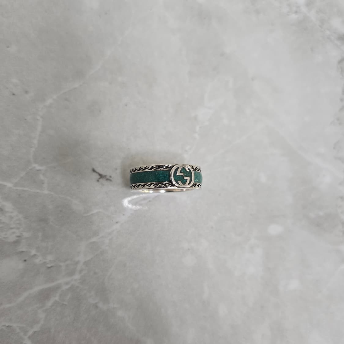 구찌 에나멜 인터로킹 링 반지 10호 판매 상품이미지2