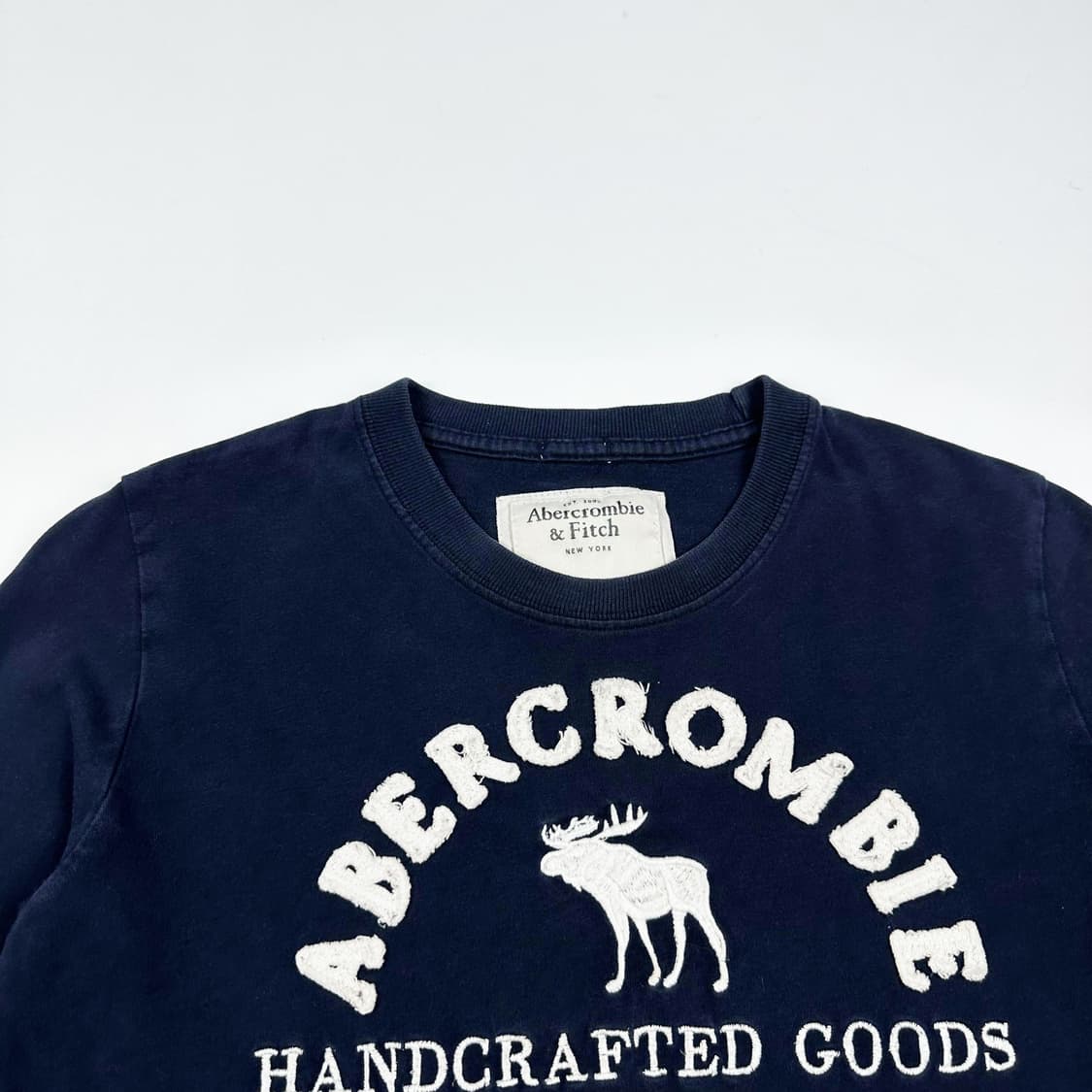 아베크롬비 og y2k 여성 슬림핏 롱슬리브 네이비 여성S 상품이미지2