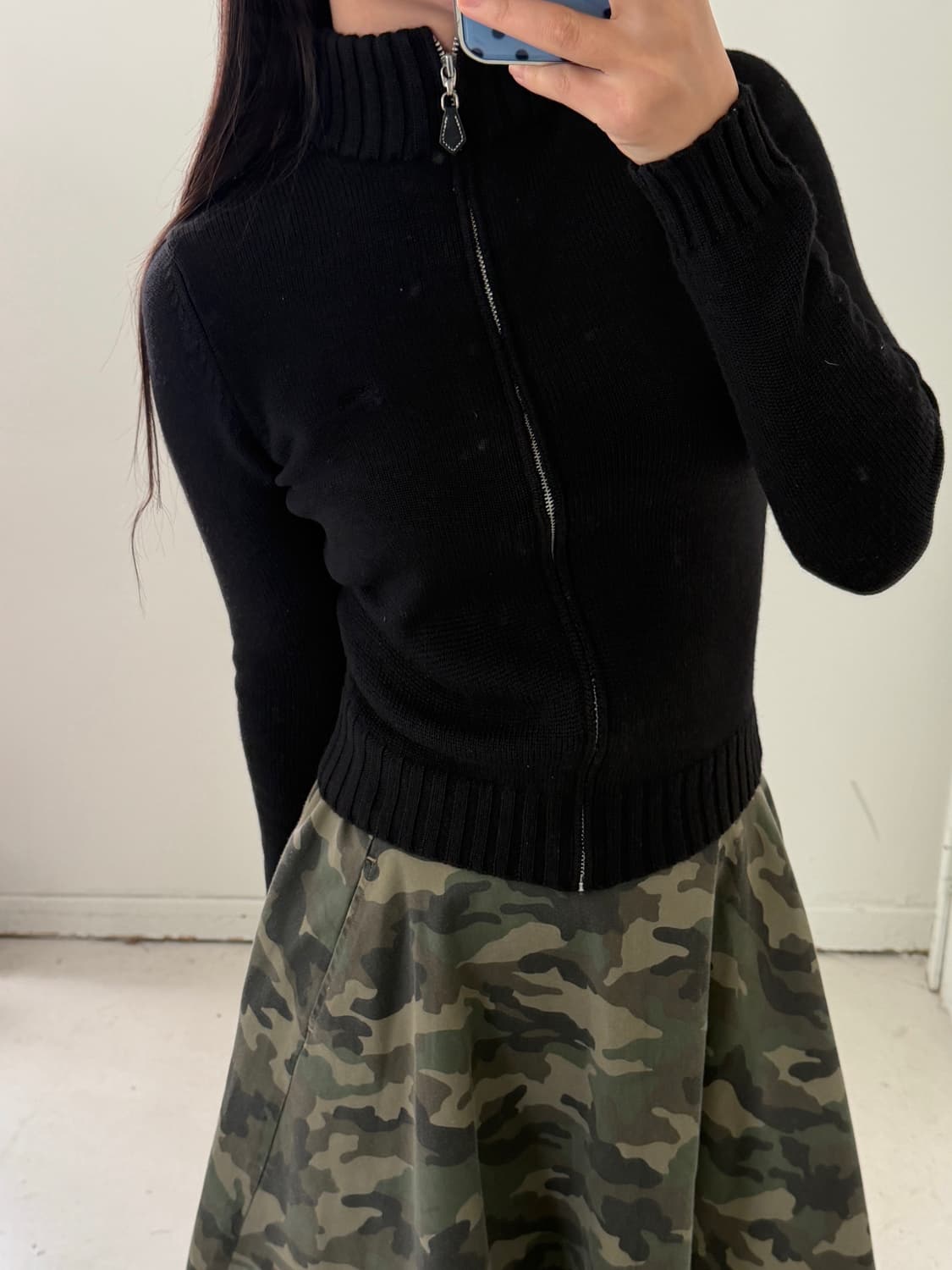 일본빈티지 버버리 블랙 니트가디건 상품이미지2