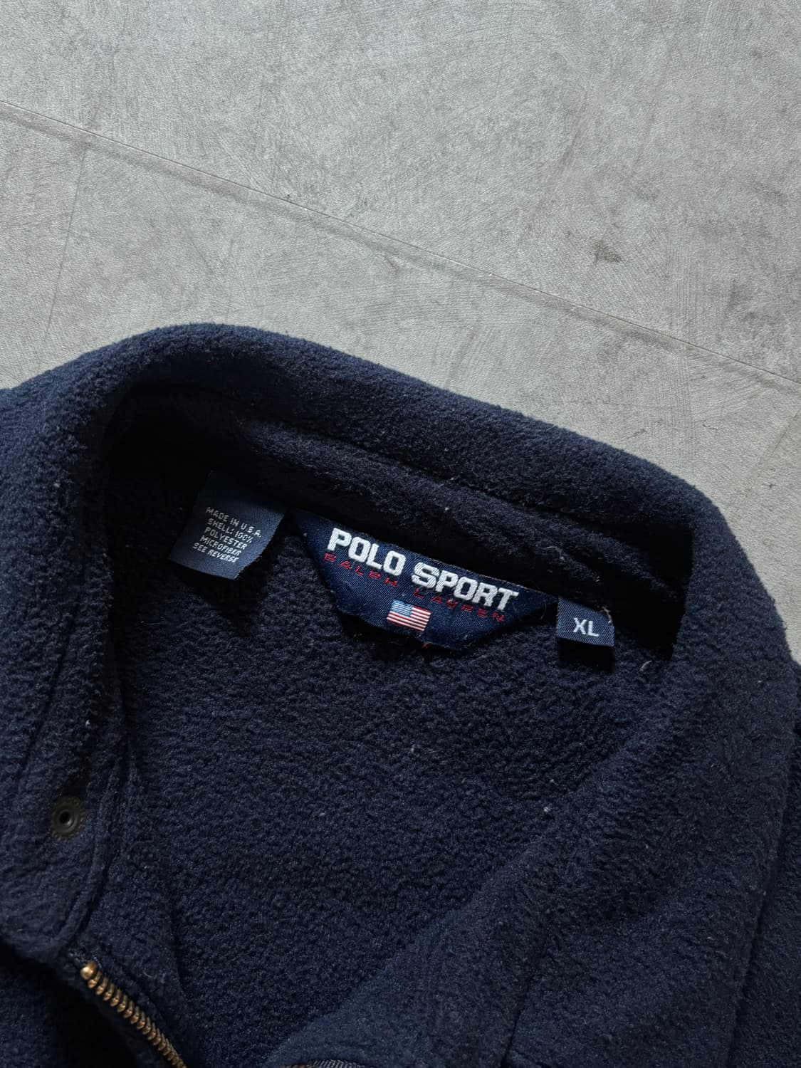 Polo Sport 폴로 스포츠 네이비 컬러 플리스 스윙자켓  상품이미지5