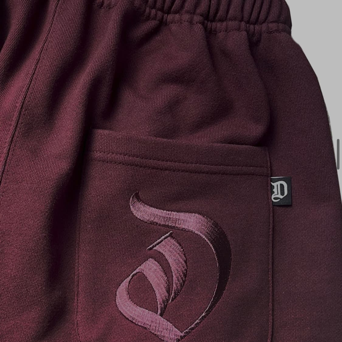 오도어Molly wide jogger in Archive몰리조거 버건디 상품이미지3
