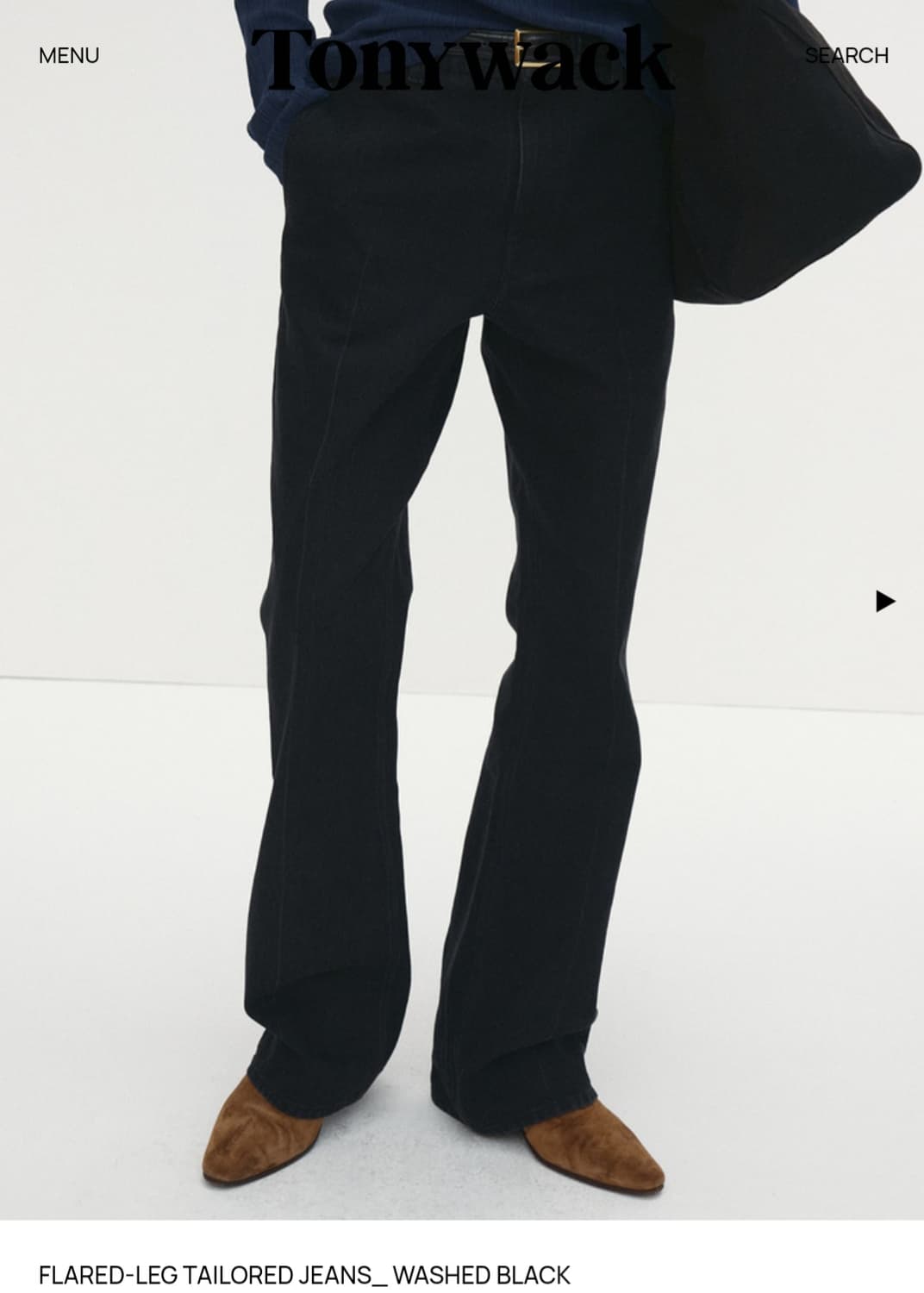 토니웩 FLARED-LEG TAILORED JEANS_ WASHED BL 상품이미지1