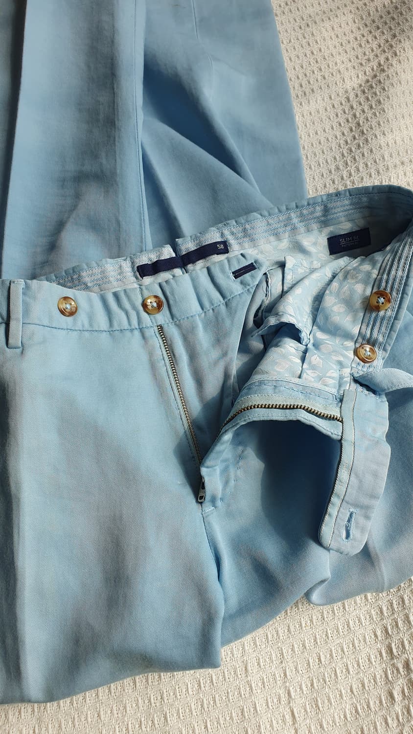 인코텍스 남성 하늘색 린넨 면바지 50 상품이미지8