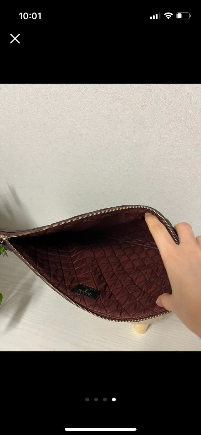 샤넬 램스킨 클러치백 블랙 상품이미지4