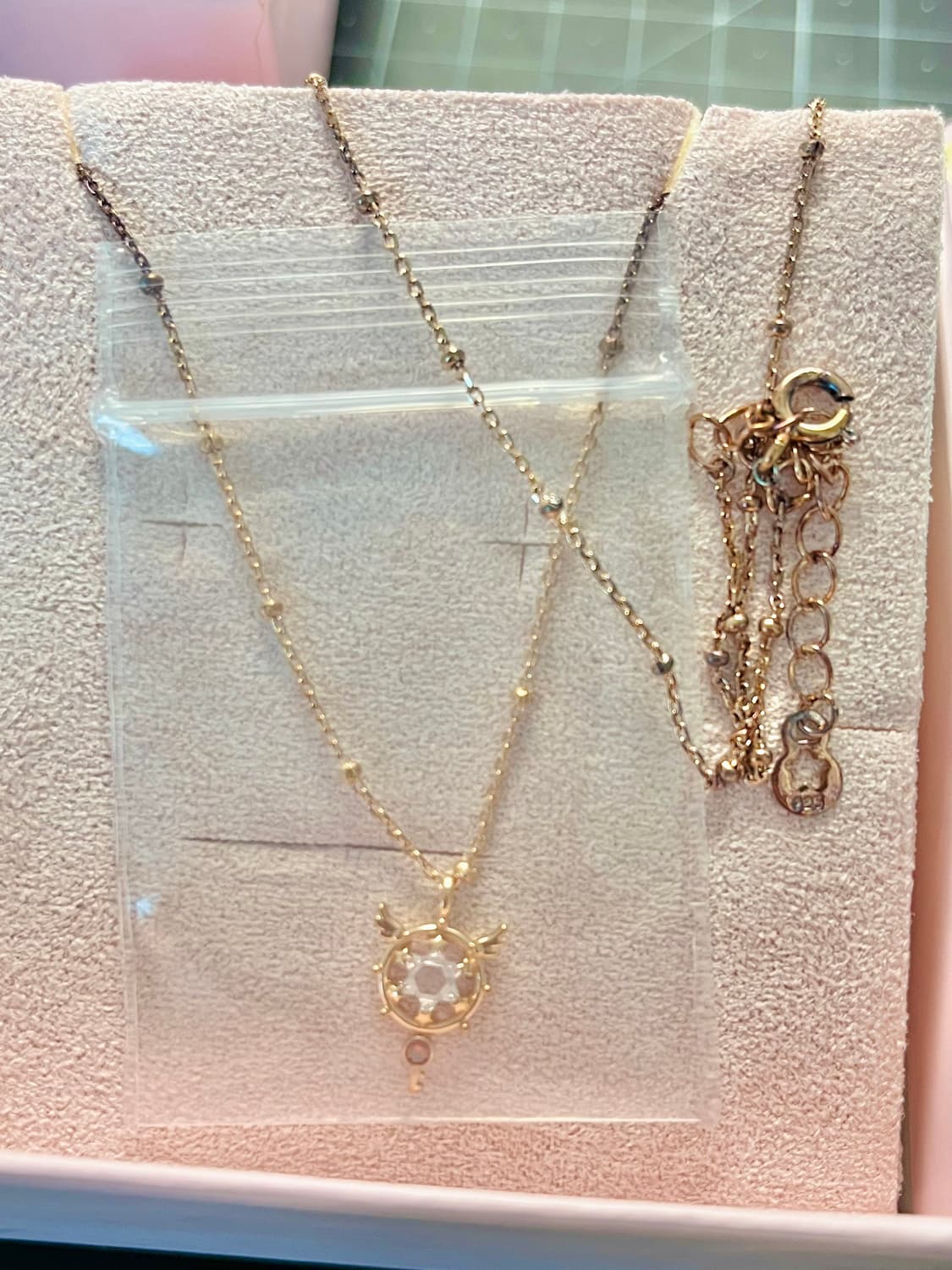 카드캡터 체리 OST 콜라보 미착용 꿈의 지팡이 목걸이 (줄 변색 O) 상품이미지3