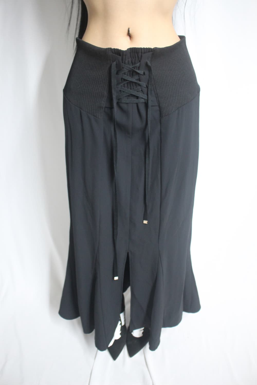 maxi eyelet strap corset mermaid skirt 상품이미지1